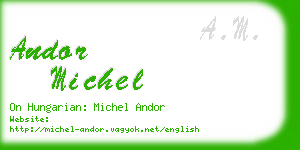 andor michel business card